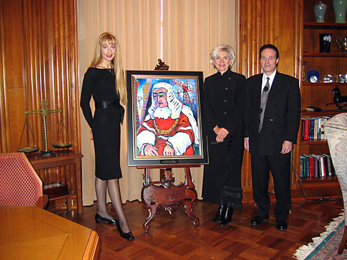 artist Martina Shapiro painting in the Supreme Court of Canada. artist Martina Shapiro painting in the Supreme Court of Canada.