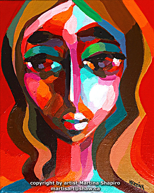 Woman In Reflection original painting by artist Martina Shapiro Woman In Reflection original painting by artist Martina Shapiro