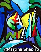 BC Landscape abstract original painting by Martina Shapiro