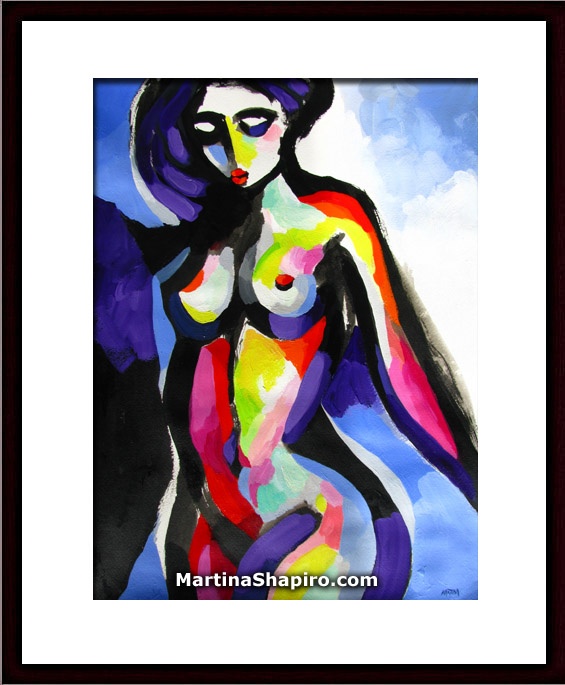 dreamy nude expression painting in a frame dreamy nude expression painting in a frame