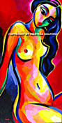 dreamy nude on red fine art nudo di donna arte contemporanea
