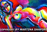 Dreamy Red Nude original painting abstract female nudes art