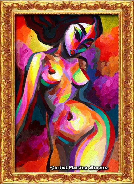 Example of how you can frame the painting - it is sold without the decorative frame Example of how you can frame the painting - it is sold without the decorative frame