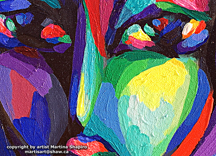 detail of the painting by artist Martina Shapiro detail of the painting by artist Martina Shapiro